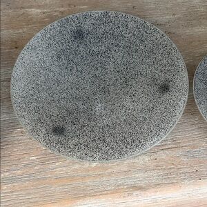 Speckled Gray Ceramic Plates